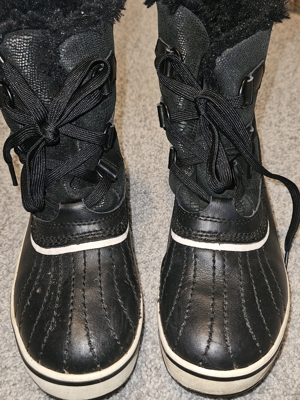 Sorel Tivoli Lace-Up Winter Boots with Faux Fur Collar